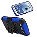 Galaxy S3 Case, Venoro [Heavy Duty] Armor Holster Defender Full Body Protective Hybrid Case Cover with Kickstand & Belt Swivel Clip for Samsung Galaxy S3 S III I9300 (Black+Blue)