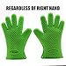 New Oven Mitts Gloves Resistant MAX Heat Silicone BBQ Grilling Gloves for Cooking Baking Barbecue Potholder-Green