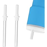 Vipdrive Replacement Straws and Bite Value Compatible with Infantino - My First Tumbler 9 fl.oz, 2 pcs Food-Grade Soft Silicon White