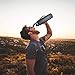 Sports Water Bottle , DRILLPRO 35oz/1L Drinking Bottle - BPA Free - Flip Top Leak Proof - One Click Open for Outdoor & Gym Sport