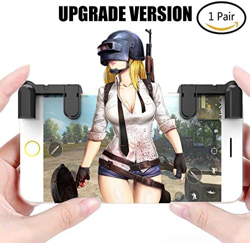 PUBG Mobile Controller, Upgrade Version PUBG/Knives Out/Rules of Survival/Fortnite L1R1 Aim & Fire Trigger Rules of Survival, Mobile Gaming Joysticks for Android iOS Phone(1 Pair)