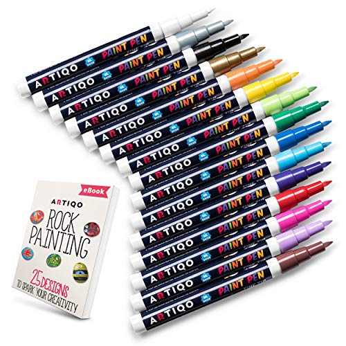 Fine Tip Paint pens for Rock Painting Wood, Glass, Metal and Ceramic