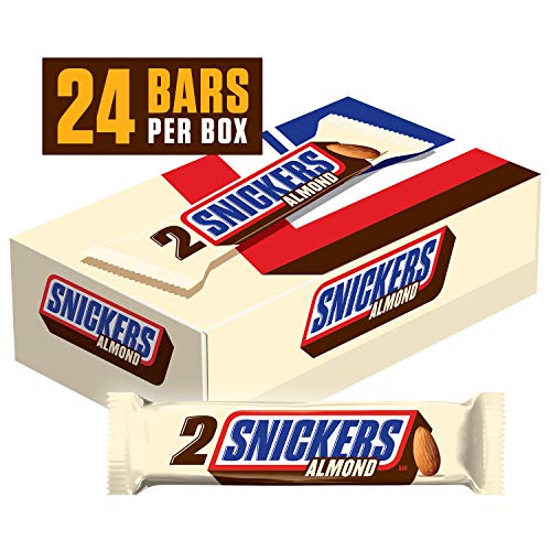 SNICKERS Almond Sharing Size Chocolate Candy Bars 3.23-Ounce Bar 24-Count Box
