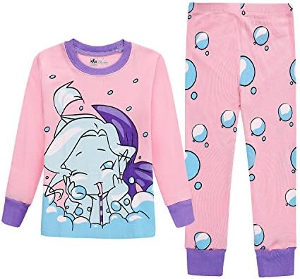 KONGKA Girls Boys Pajamas Set, 100% Cotton Toddler PJS Clothes, Kids Sleepwear