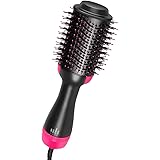 One Step Hair Dryer & Volumizer,Negative Ion Hot Air Brush, Styling Hair Dryer Brush,Ceramic Electric Blow Dryer Brush for All Hair Types with 2Pcs Hair Clip