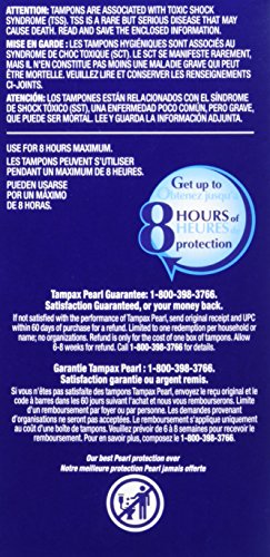 Tampax Regular/Super Absorbency Pearl Plastic Tampons Duo Pack, 34 Count
