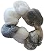 Real Rabbit Fur Pom Pom Ball Cat Toys 6-pack