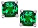 Star K Sterling Silver Cushion-Cut 7mm Earrings Studs