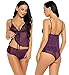 Avidlove Women Lace Lingerie Mesh Pajama Cami Shorts Set Babydoll Chemise
