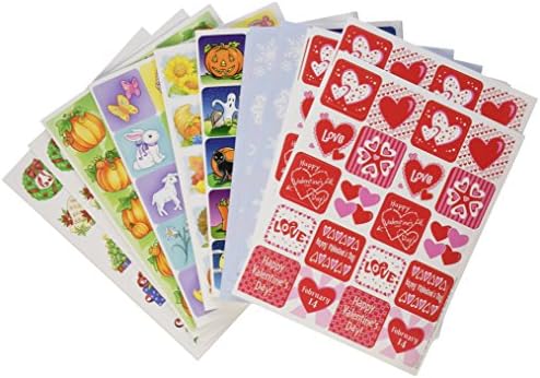 Eureka Seasonal Sticker Assortment, 1,440 inches  1 inches  Stickers