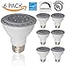 6-Pack 7W Dimmable PAR20 LED Bulb - 50W Equivalent, ENERGY STAR, UL-listed LED PAR20 Light- Warm White 3000K 550LM 40 Degree Beam Angle- Stage Scene, Event, Residential, Commercial, General Lighting