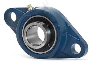 MAPLE ACE UCFL204-12 Flange Bearing 3/4" Bore, Oval 2-Bolt Self-Aligning, Solid Base, Heavy Duty