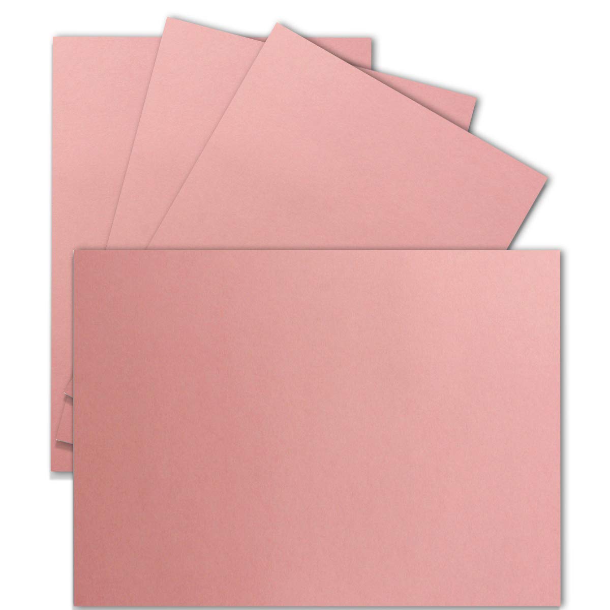 25 single cards DIN A6-10.5 x 14.8 cm - 240 g m² - old pink - construction cardboard - craft paper - craft cardboard - craft cards - blank postcards