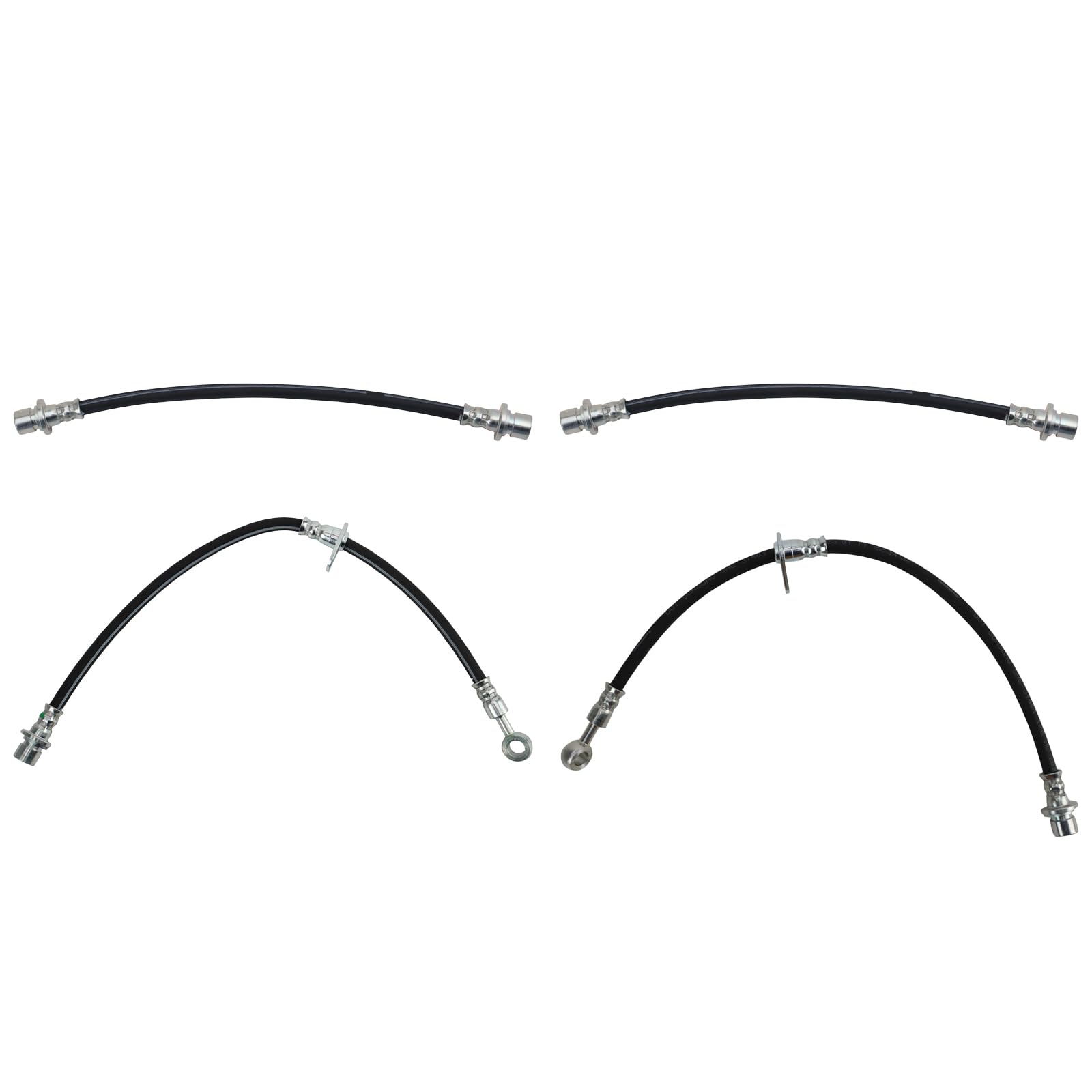 TRQ Brake Hose Set Compatible with 1998-2002 Honda