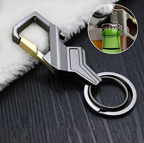 Vividly Men's Bottle Opener Keychain Personal Keychain Car Keychain (Black)