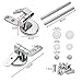 Lystin Toilet Seat Hinges Replacement Parts with Fittings, Pair of Zinc alloy Finished Replacement Hinges Adjustable Toilet Seats Hinges with Bolts and Nuts