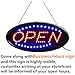 Open LED Sign,LED Business Open Sign Include Business Hours Sign Advertisement Board Electric Display Sign,18.9x9.84inch Two Modes Flashing&Steady Light for Business,Walls,Window,Shop,Bar,Hotel