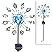 Peacock Garden Decor Yard Stake With Solar Light, Blue