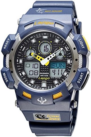 Synchronize Digital Sports Watch 100M Waterproof Dive Dual Time Resin Men's Large Oversize Bold Clock