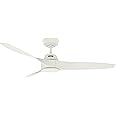 Hunter Fan Company, 52617, 52 inch Mosley Fresh White Damp Rated Ceiling Fan and Wall Control