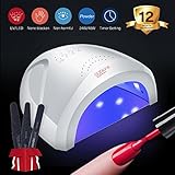 Modelones 48W 24W UV LED Nail Lamp-Nail Dryer Nail Light for Gel Nail Polish with 3 Timer Setting Senor for Fingernail and Toenail Curing
