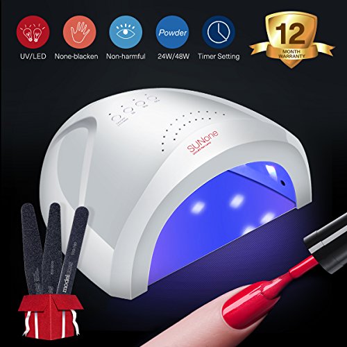 Modelones 48W 24W UV LED Nail Lamp-Nail Dryer Nail Light for Gel Nail Polish with 3 Timer Setting Senor for Fingernail and Toenail Curing