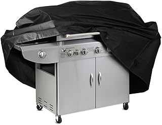 Nasharia Grill Abdeckhaube, BBQ Grill Abdeckhaube BBQ Grillabdeckung Wasserdicht Gasgrill Schutzhülle, Grillabdeckung Gasgrill Schutzhülle Abdeckhaube Haube 145 x 61 x 117cm schwarz