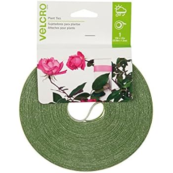 VELCRO Brand - 75' x 1/2" Adjustable Plant Ties For Gardens and Gardening - Green