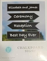 4 Piece Chalkboard Sign Set for Weddings, Events and Parties