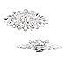 ELEGANTPARK BD 2 Pcs Shoe Clips Double Layers Rhinestones Wedding Party Decoration Silver