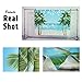 Funnytree 7x5ft Summer Tropical Beach Backdrop Glitter Bokeh Seaside Island Palm Trees Photography Background for Picture Shiny Blue Sea Sky Luau Themed Party Decorations Photo Booth Studio Props