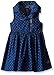 Calvin Klein Girls' Printed Dark Blue Chambray Dress