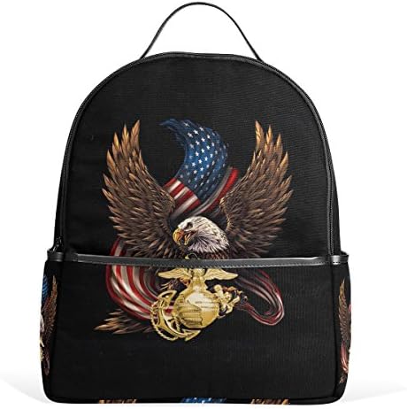 Donnapink USMC Logo US Marine Corps School Backpacks For Students Kids Teens Boys Girls Children Bookbag