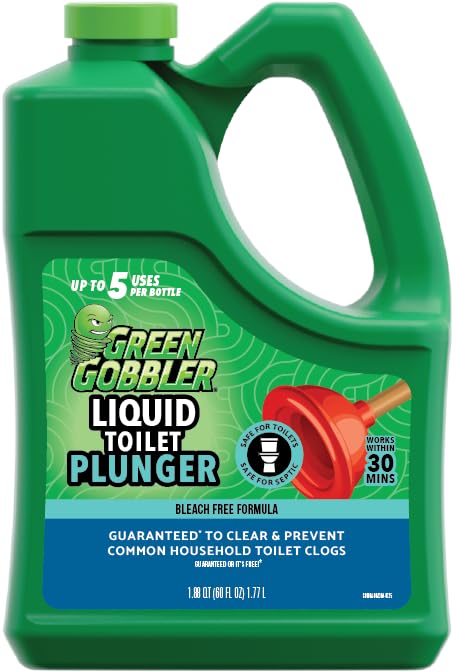 Photo 1 of Green Gobbler Liquid Toilet Plunger | Clog Remover | Safe for Toilets and Septic | No Plunger Needed | 5 Uses