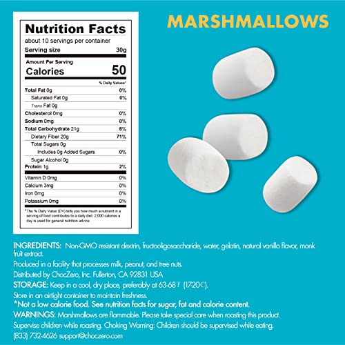 Sugar Free Marshmallows by ChocZero Keto Marshmallow Gluten Free