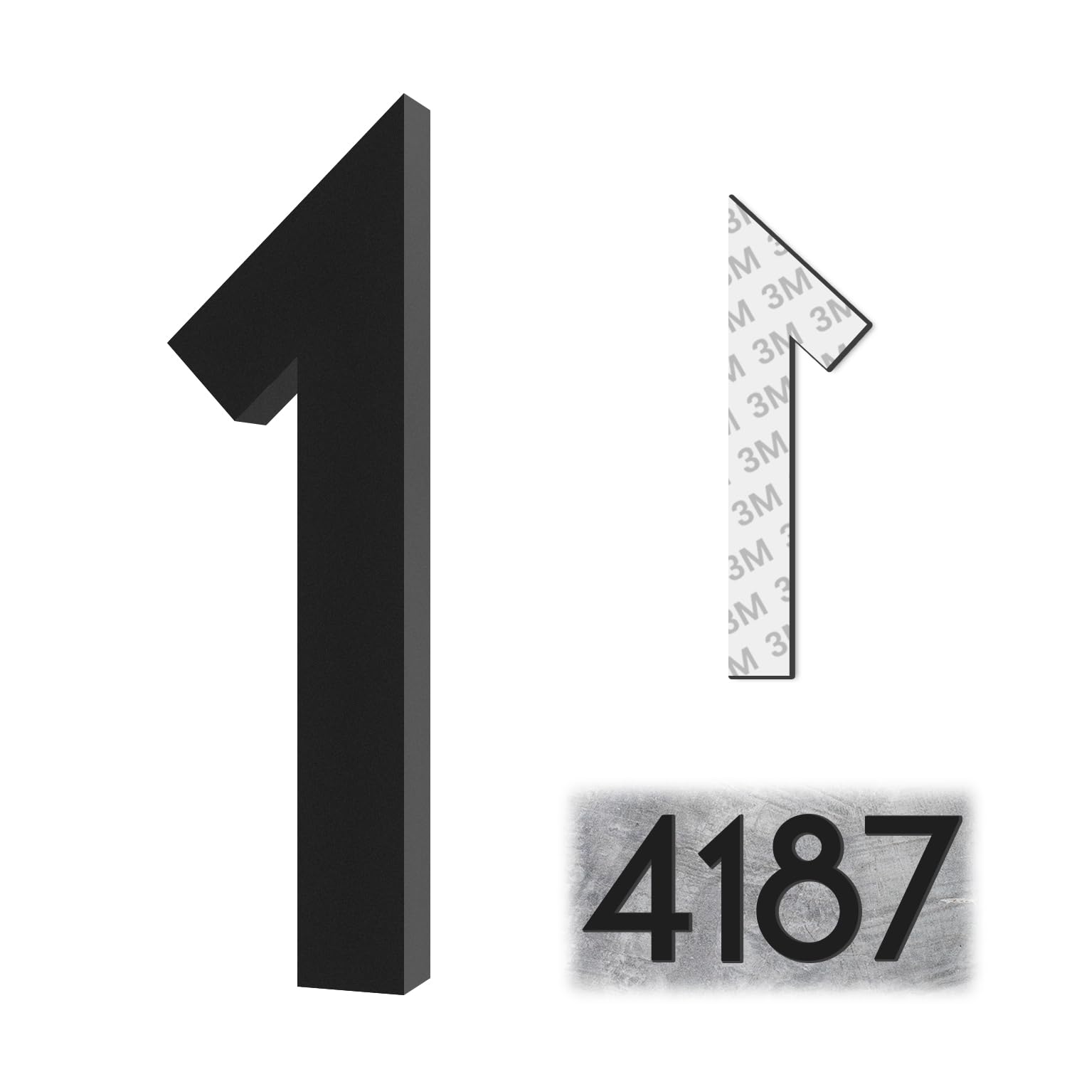 3 Inch Self-adhesive Mailbox Numbers, Modern House