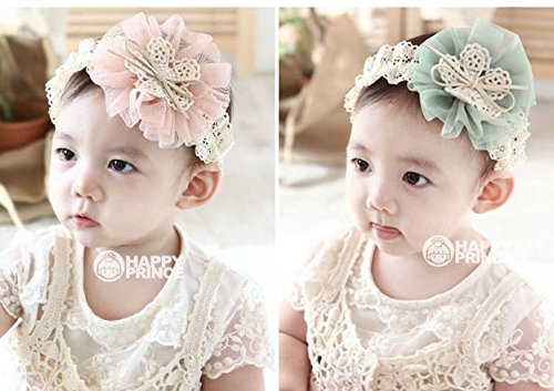 Amazon Co Jp ベビーチュールレースヘアバンド ヘアバンドベビー