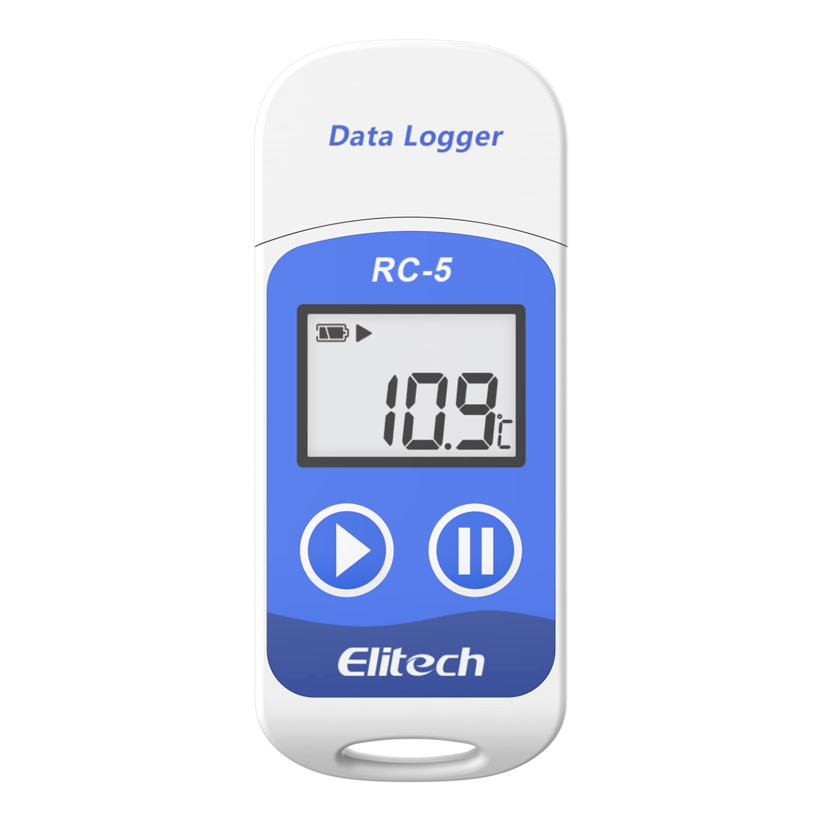 Elitech RC-5 Temperature Data Logger, Reusable Temperature Data Recorder USB 32000 Points, Software for Mac and PC with Calibration Certified