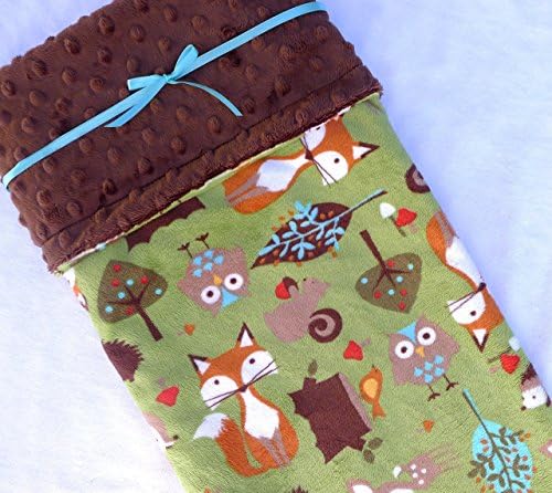 Blankets &amp; Quilts - Kids Bedding - Minky Baby Blanket - Baby Blanket - Woodland Baby Blanket - Fox Baby Blanket - Unisex Baby Blanket