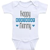 Heart Co Designs Happy Birthday Mommy - Baby Clothes Onepiece Bodysuit Babygrow Rompers