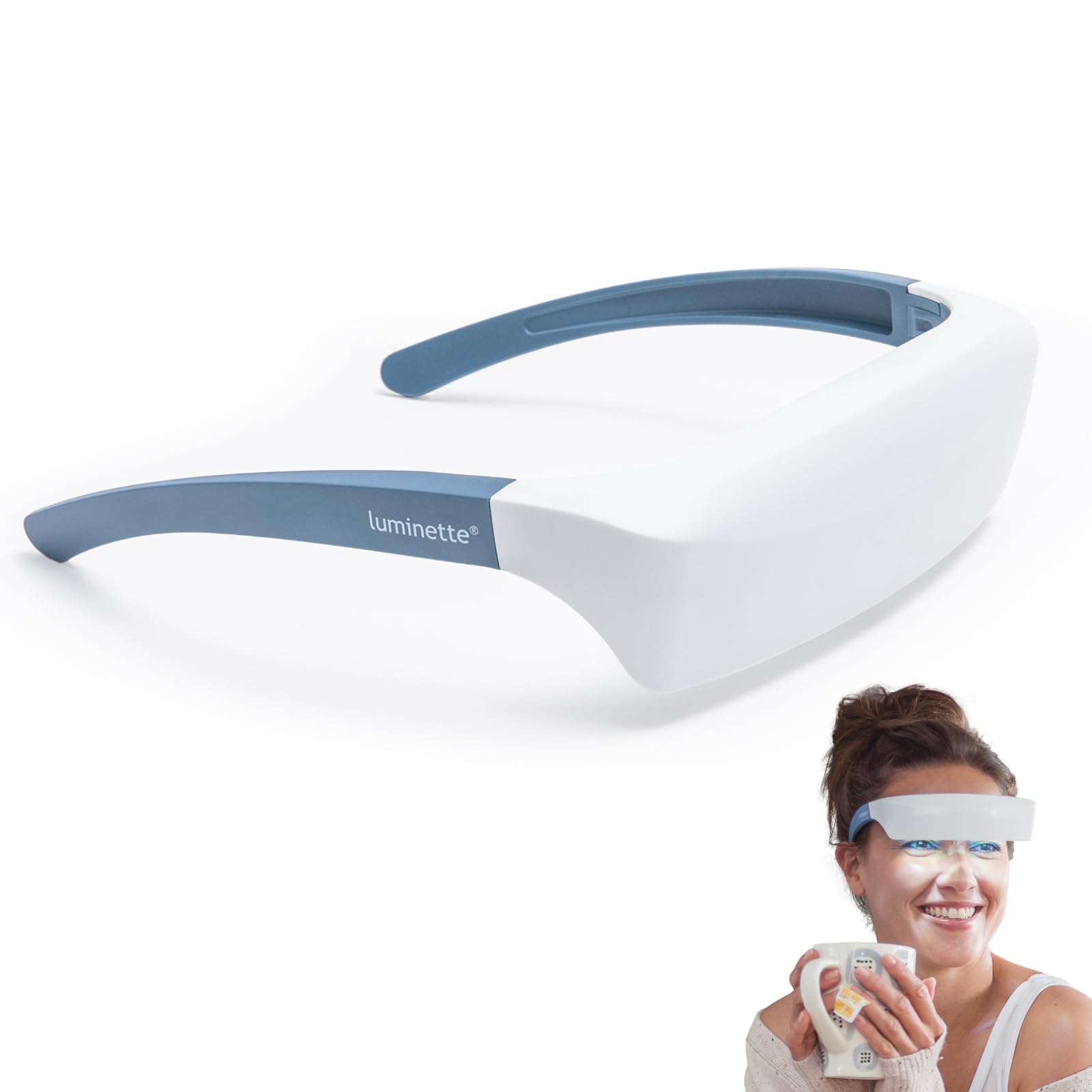 Photo 1 of Luminette 2 Light Therapy Glasses (Updated 2024) - Wearable Happy Lamp - Natural Relief for Sleep Problems, Seasonal Mood Disorders, and Jet Lag - Portable Daylight Lamp