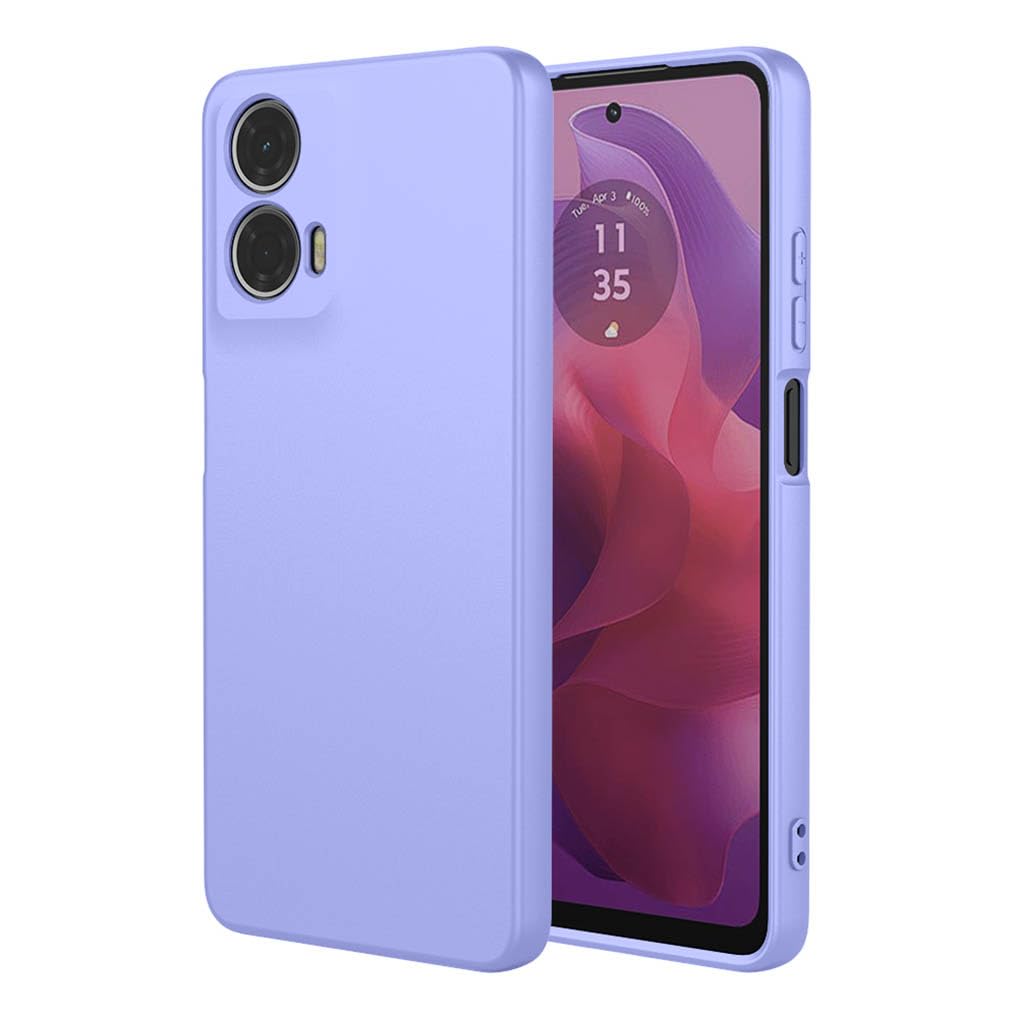 SEAHAI Case for Motorola Moto G85 5G, Ultra Thin Silky-Soft Touch Soft Liquid Silicone Phone Cover with Shockproof Airbag Design, Premium TPU Bumper Fashion Case - Purple