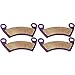 ECCPP Front Brake Pads for Polaris RZR XP 1000 EPS 2022-2014 & 2014-2021 RZR 1000 XP 4 Except Premium Edition (FA452 Carbon Fiber)