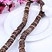 Qiyun Tibet Silver Blue Turquoise Stone Pendant Wooden Beaded Necklace Earrings Set