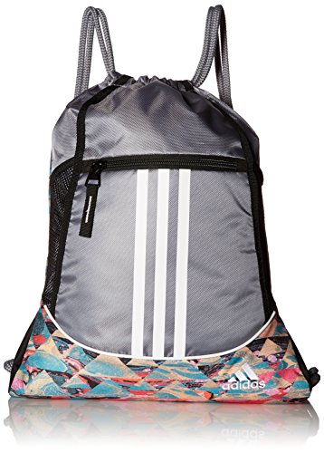 adidas Alliance II Sackpack, One Size, Marble Print/Grey/White