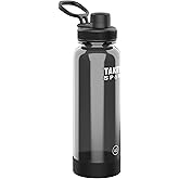 Takeya Tritan Sport Water Bottle with Spout Lid - BPA-Free & Dishwasher-Safe Water Bottle - Reusable Bottle with Lid Handle - Simple Leak-Proof Water Bottle - 40 oz, Grand Slam Black