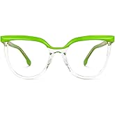 Zeelool TR90 Oversize Cat Eye Glasses with Non-prescription Clear Lens for Women ZJGT872034