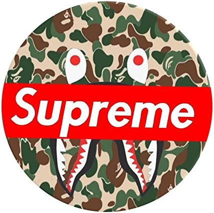 EVERMARKET Premium Expanding Stand Pop Grip Mount Holder Sockets for iPhone,Note 8,Smartphones and Tablets (Bape Camp Supreme)