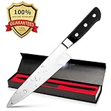 Bodyguard 8 Inch Chef’s Knife - High Carbon Stainless Steel Sharp Blade Balanced Comfortable Handle with Gift Case Multipurpose Kitchen Knife for Home and Restaurant