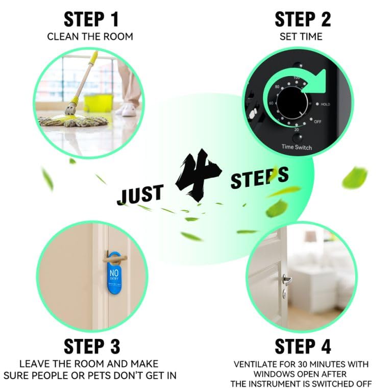 Ozone Generator 60,000mg/h, Ozone Air Purifier Deodorizer for Areas of 6,000 Square Feet, Efficient odor removal for Home, Basement, Smoke, Pet Room,Factory,Mall